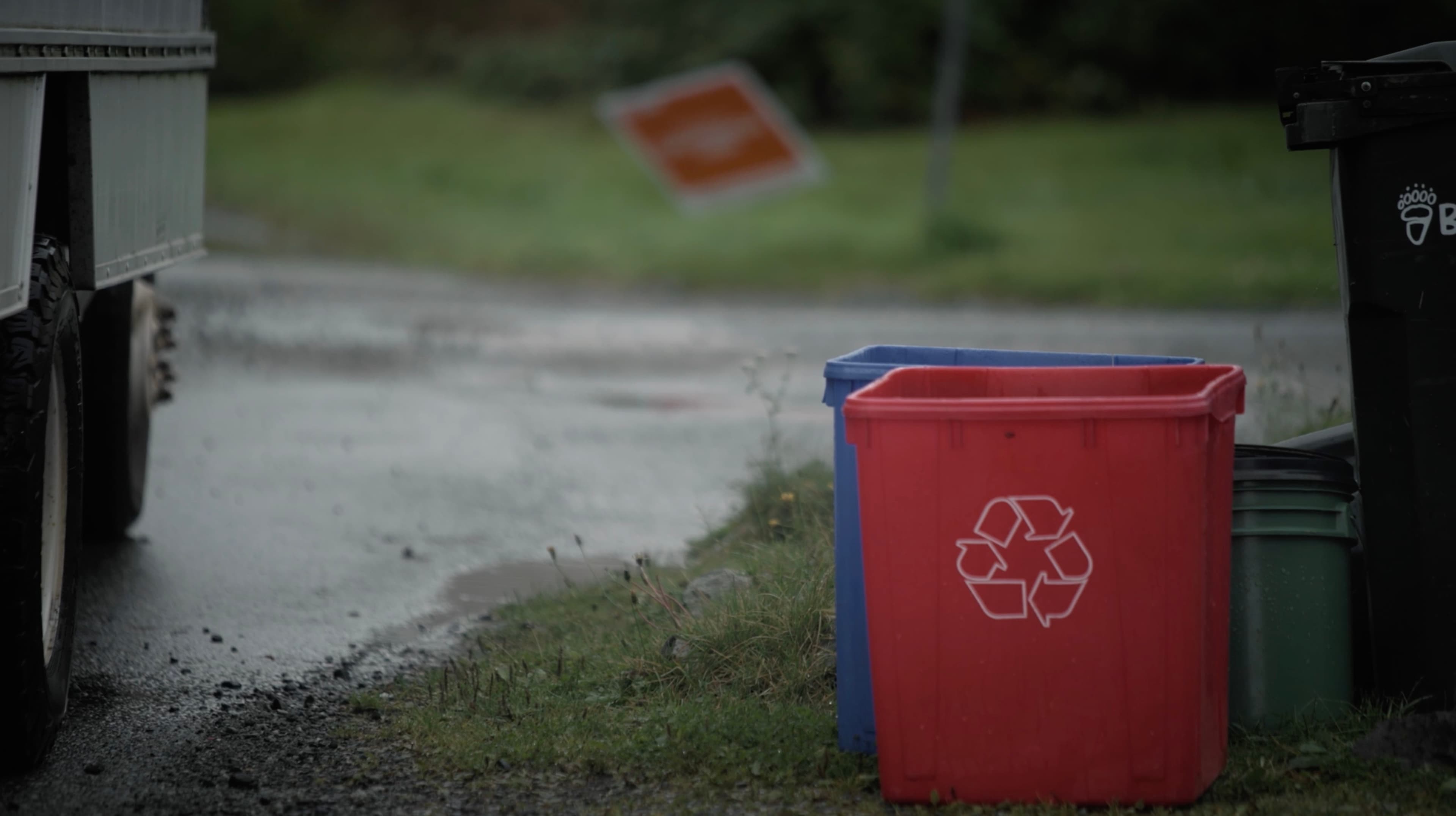 Beautiful green forests covering the mountain peaks in British Columbia, a leader in recycling.